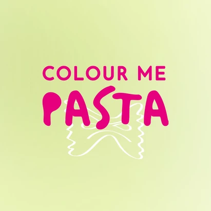 Ein Werbeschild der Kampagne Colour me Pasta.
