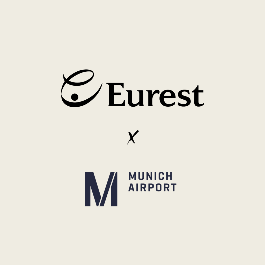 Das Logo von Eurest und dem Kunden Flughafen München.
