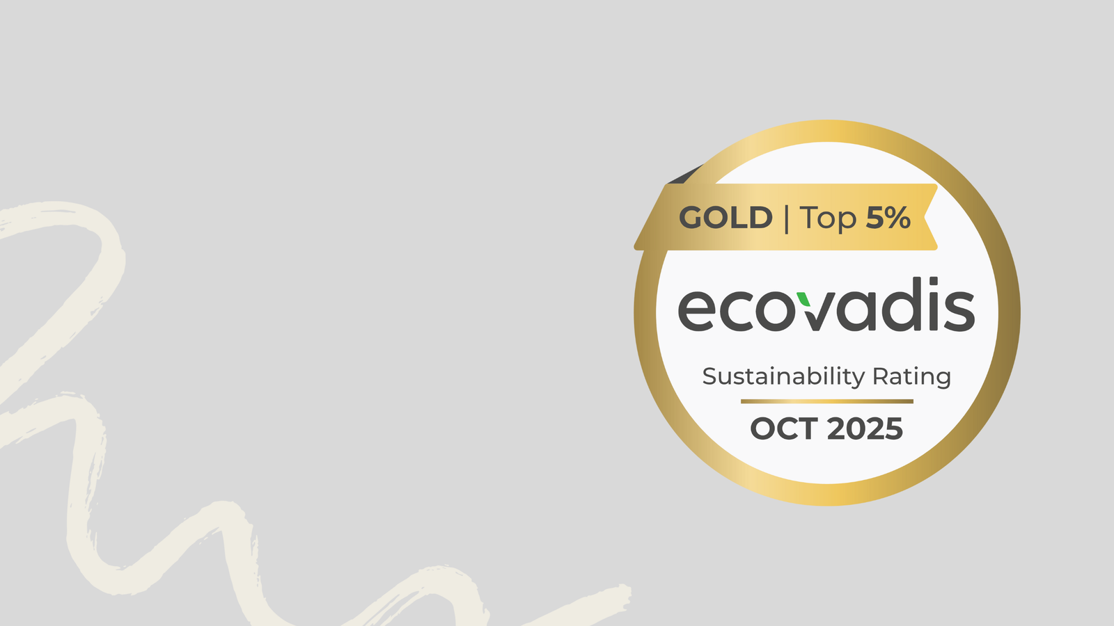 Das EcoVadis Gold-Rating Zertifikat.