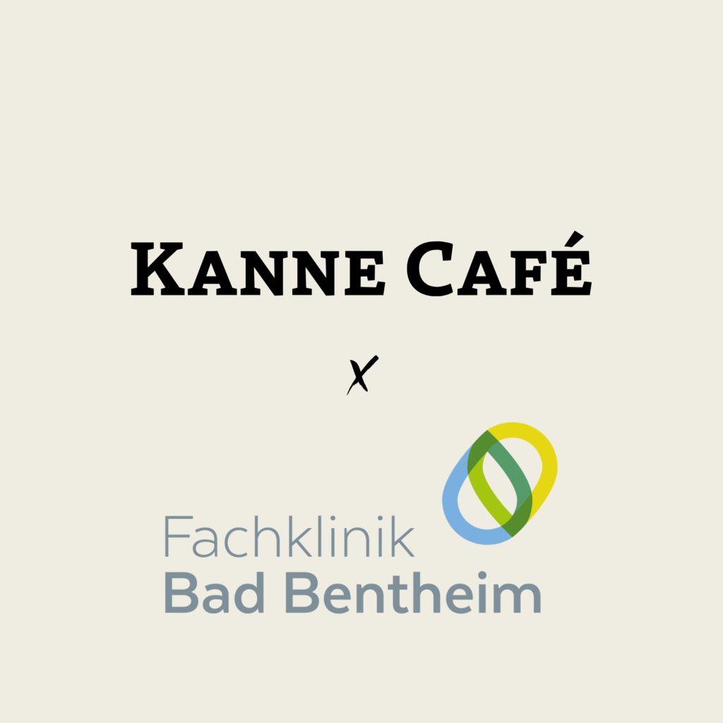 Das Logo von Kanne Cafe und das Logo des Fachklinikum Bad Bentheim.